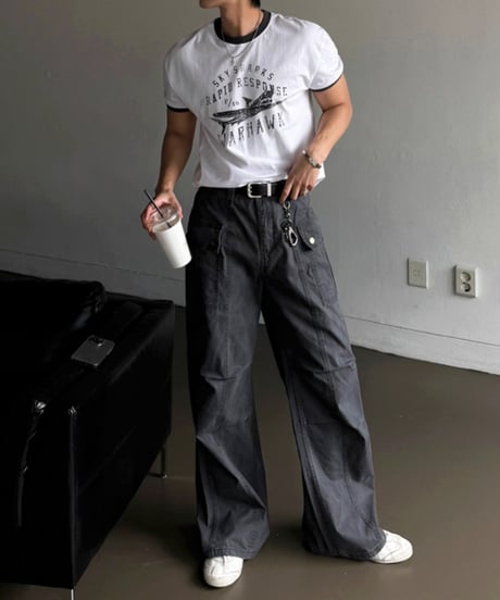 vintage graphics ringer tee /2color　NL2403