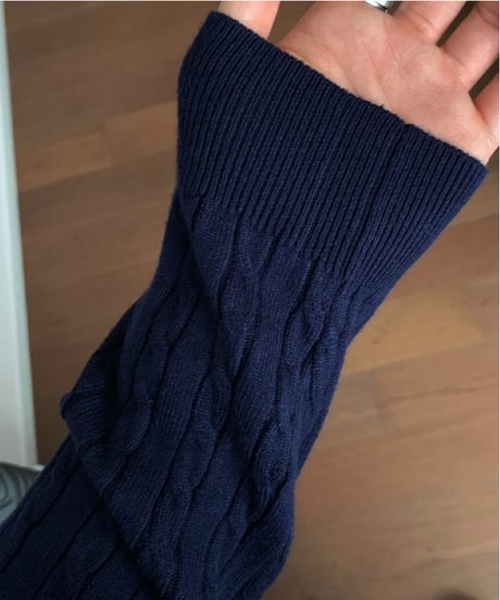 henley neck cable knit /2color　NL2111