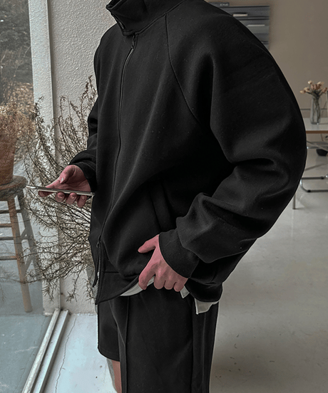 oversized raglan double zip jacket /2color　NL2139