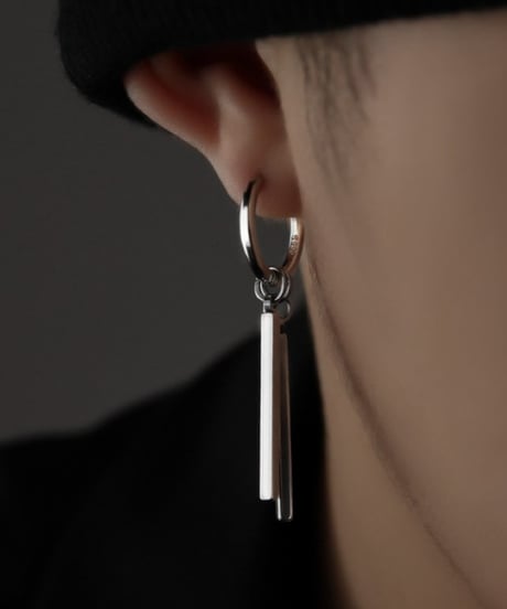 silver hoop piaces w /4pendants　NL2179