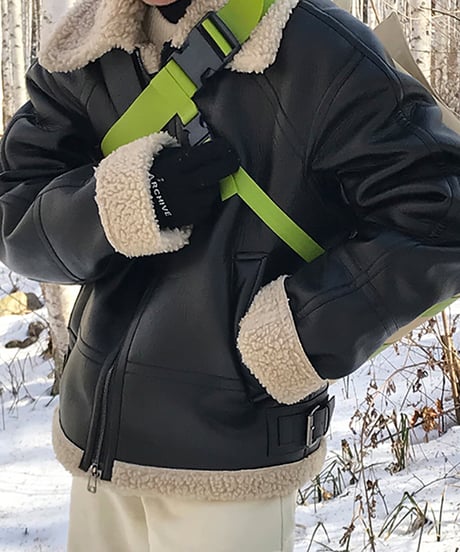 oversized mouton jacket　NL2069