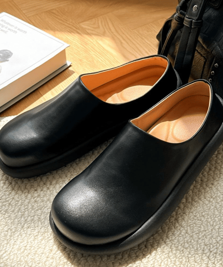 unisex minimal puff mule shoes /3color　NL2378