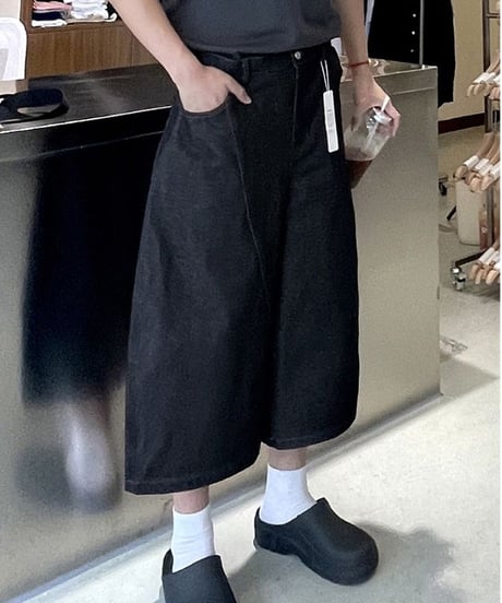 cropped barrel leg denim pants　NL2338