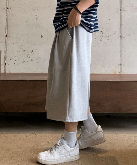 oversized wide sweat shorts　NL2408
