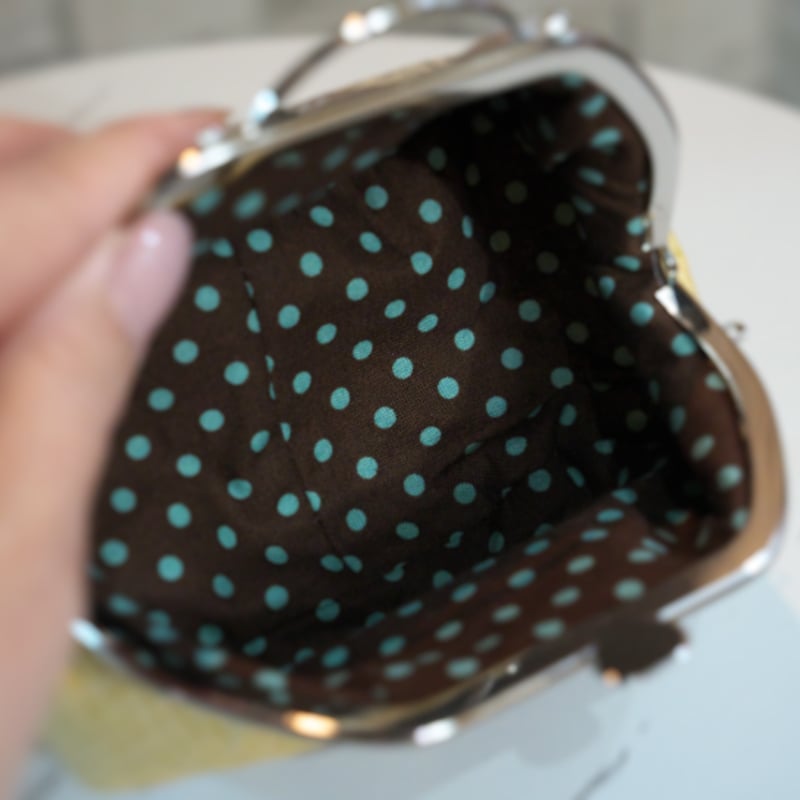 がま口バッグ｜取り外し可能なパラクロスコンビハンドル／花モチーフ