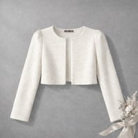 フルール 長袖ボレロ ストレッチジャガード オフホワイト【size 36/38/40/42】