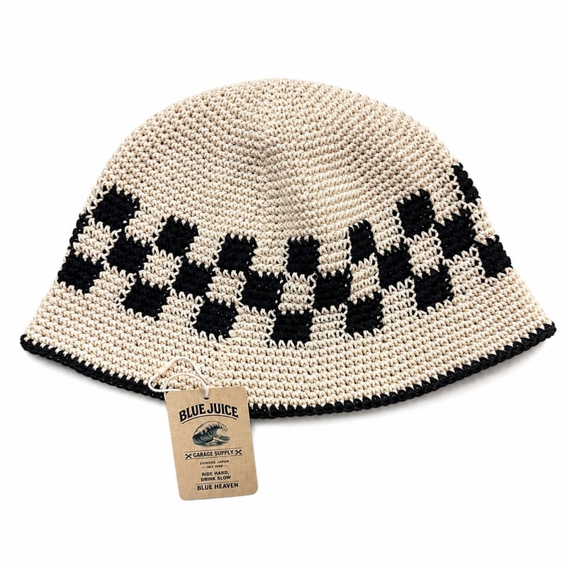 THE BLUE JUICE ALL HANDMADE CROCHET HAT/オールハンドメ