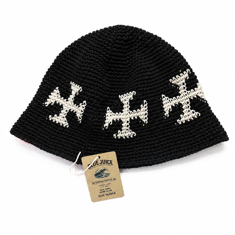 THE BLUE JUICE ALL HANDMADE CROCHET HAT/オールハンドメ