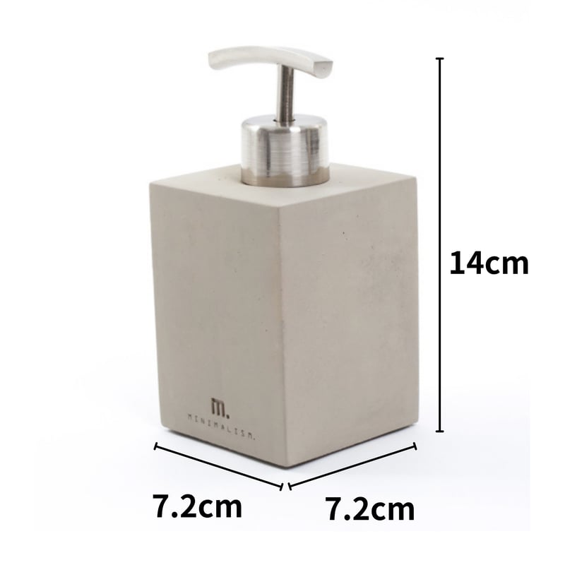 minimalism. コンクリート製 ソープディスペンサー S 210ml 液体タイプ