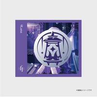 ジャケット風缶バッジ／ロゴ-ランタン-