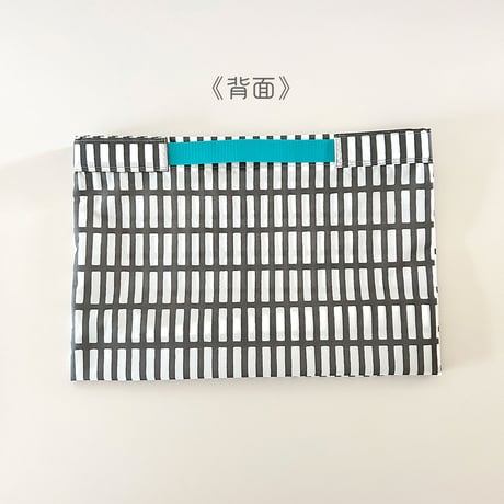 水平に運べるエコバッグ (北欧柄グレー)