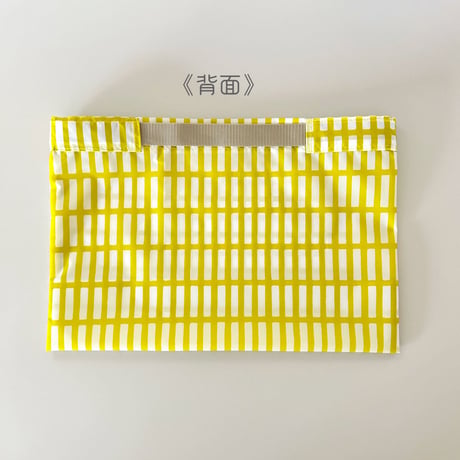 水平に運べるエコバッグ (北欧柄レモン)