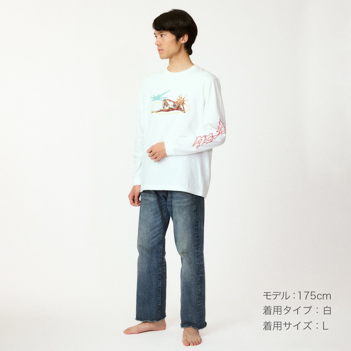 刺繍ロン T/黒 | MONDE x GOSAY store