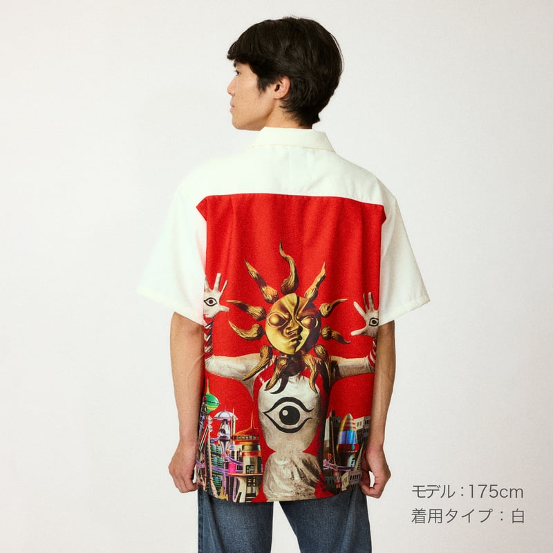 HACHYARDS 襟付きシャツ ブラック/ホワイト OPEN COLLAR SHIRT WITH DOUBLE CHEST POCKETS – THE SHOP YOHJI