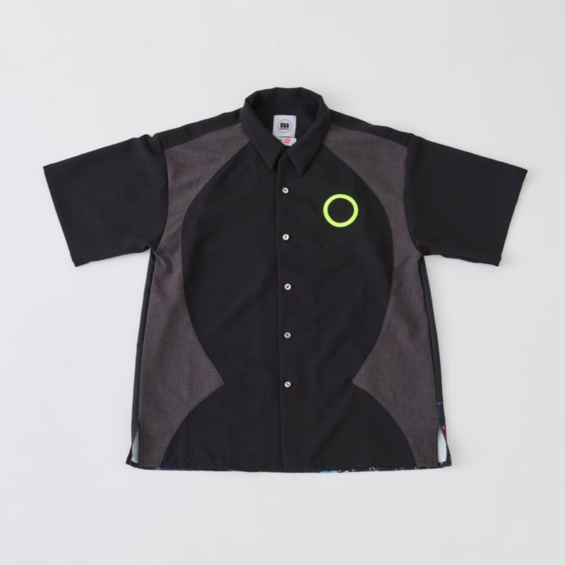 BRIEFING ブラック カモフラージュシャツ L 開襟シャツ/黒 | MONDE x GOSAY store