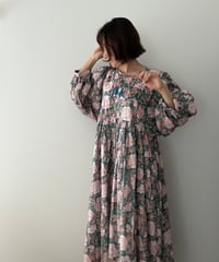 インド綿ブロックプリント 5段ティアードワンピース Luxe（リュクス