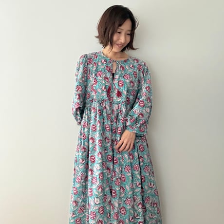 ブロックプリントワンピース | STORES