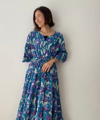 インド綿ブロックプリント 5段ティアードワンピース Luxe（リュクス