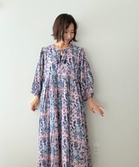 インド綿ブロックプリント 5段ティアードワンピース Luxe（リュクス