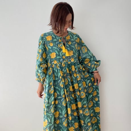 ブロックプリントワンピース | STORES