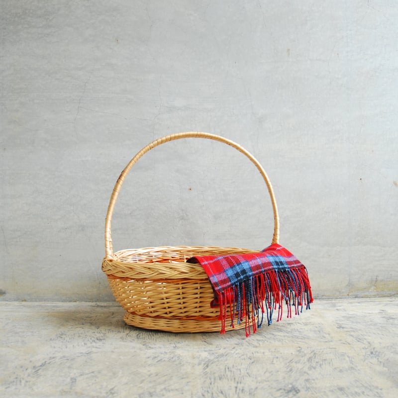 乾漆こより編み建水　小間用 橙ラインのオーバル編み籠 | 8blanks