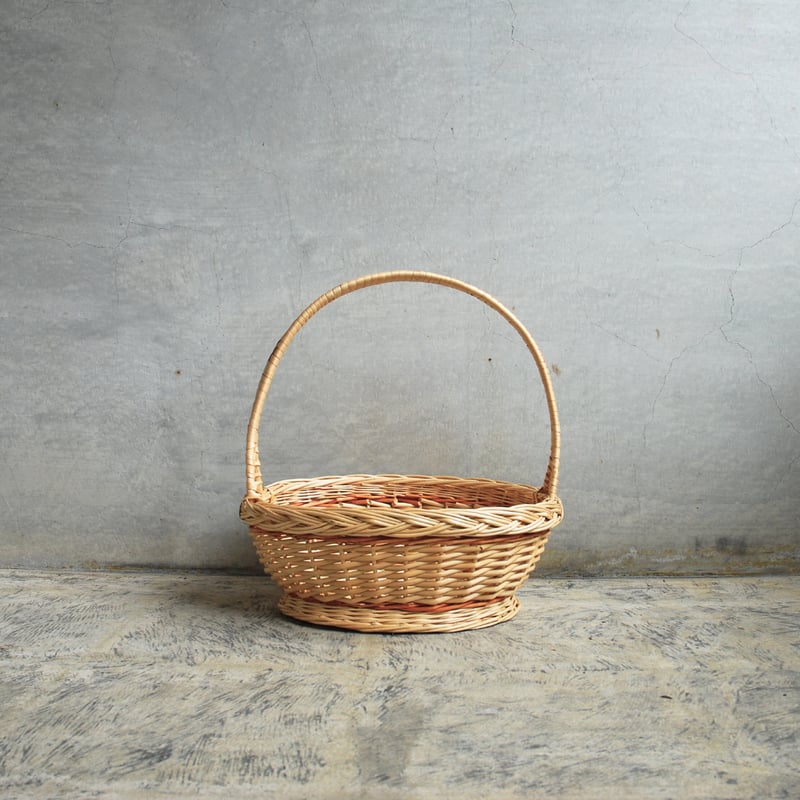 橙ラインのオーバル編み籠 | 8blanks