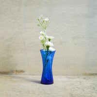 深青のガラス花器　〈70A〉