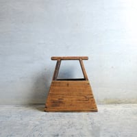 ヴィンテージウッド踏み台スツール