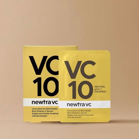 【緊急入荷！美容家さんご紹介】 newtra vc10フェイシャルマスク（4枚入り）