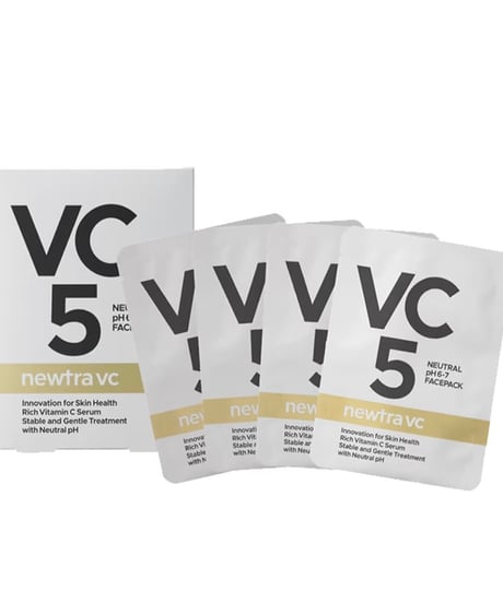 【週に一度のVCマスク】 　newtra vc5フェイシャルマスク（４枚入り）