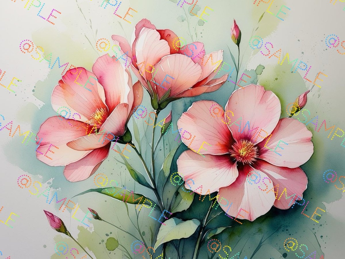 花の絵 Flower_i_9 | Cheerful Time