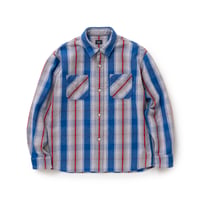 [RATS] COTTON FLANNEL CHECK SHIRT/GRAY x BLUE CHECK