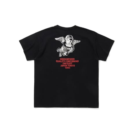 [HIDE AND SEEK]Angel S/S Tee/BLACK