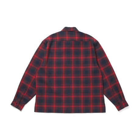 [HIDE AND SEEK]Ombre Check L/S Shirt(26ss)/RED