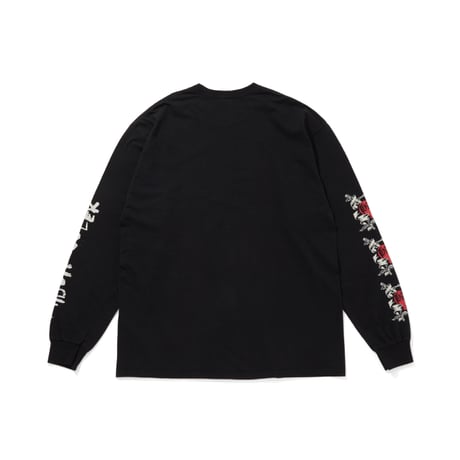 [HIDE AND SEEK]Heart And Dagger L/S Tee(Front)/BLACK