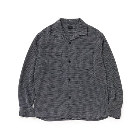 [RATS]SASHIKO DOBBY SHIRT/BLACK