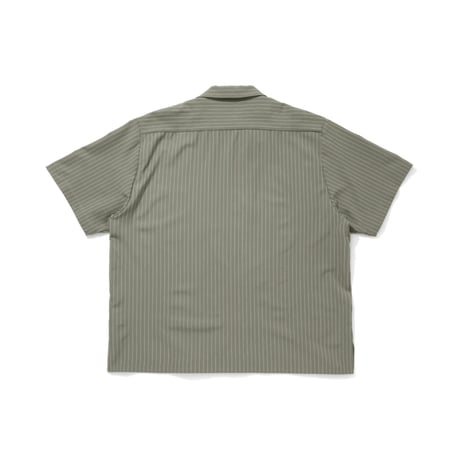 [HIDEANDSEEK]Striped S/S Shirt/ D-Green