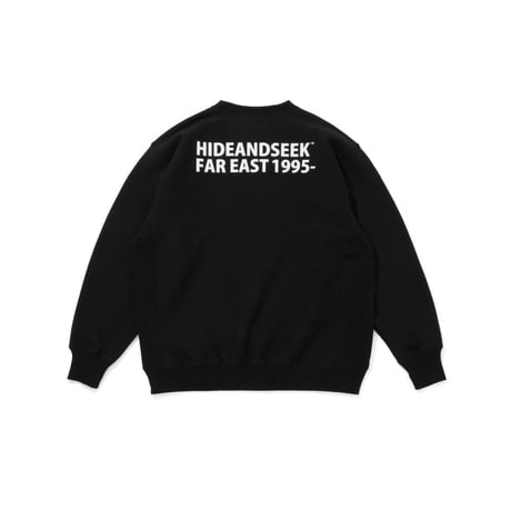 [HIDE AND SEEK]Logo Sweat Shirt/BLACK×WHITE