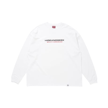 [HIDE AND SEEK]Sports Logo L/S Tee (Loose Fit)/WHITE