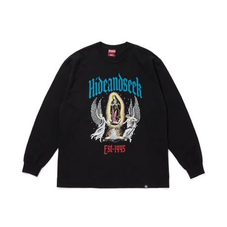 [HIDE AND SEEK]St Maria L/S Tee(Front)/BLACK