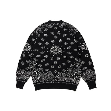 [HIDE AND SEEK]Bandana Cardigan/BLK×WHT