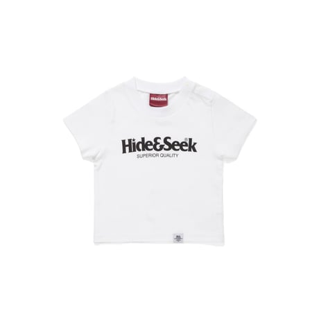 [HIDEANDSEEK]Logo Kids S/S Tee/WHITE