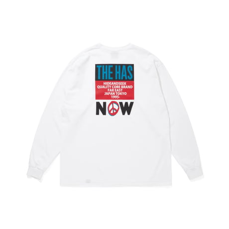 [HIDE AND SEEK] NOW L/S Tee/WHITE