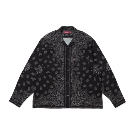 [HIDE AND SEEK]Bandana L/S Shirt(26ss)/BLACK