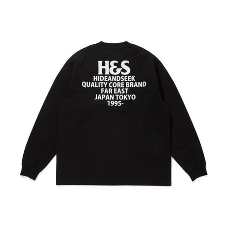 [HIDE AND SEEK]H&S L/S Tee(26ss)/BLACK