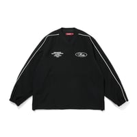 [HIDE AND SEEK]V Neck Track Jacket/BLACK