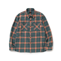 [RATS] COTTON LINEN CHECK SHIRT/GREEN CHECK