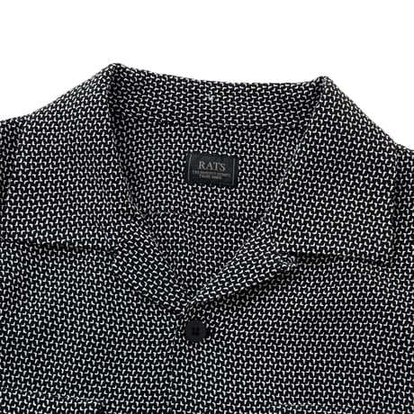 [RATS]SASHIKO DOBBY SHIRT/BLACK