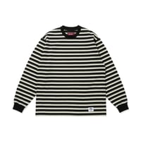 [HIDE AND SEEK]Border L/S Tee(26ss)/WHT×BLK