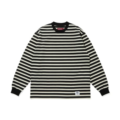 [HIDE AND SEEK]Border L/S Tee(26ss)/WHT×BLK